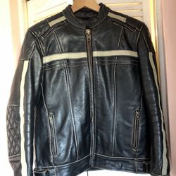 Leather Motorcycle Jacket Womens Medium