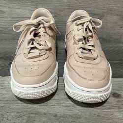 Nike Women's Pink Leather AF1 Sneakers Size 7  CK6649-200