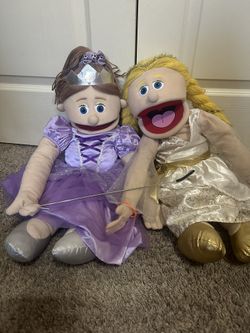 2 Ventrilquist Girl Dolls (an Angel and A Princess)