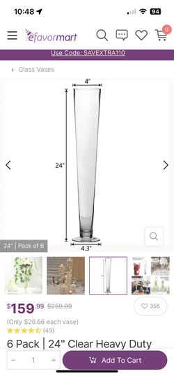 24 inch Trumpet Vases