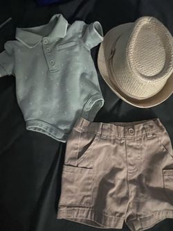 Baby Boy 3-Piece Outfit Set with Hat
