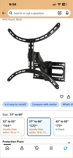 Full Motion TV Wall Mount, Black