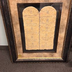 Beautiful The Ten Commandments Framed Picture 