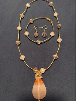 Juego de collar pulsera aretes