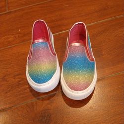 Beautiful Little Girls Sparkly Slip On Shoes