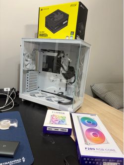 NZXT H6 flow RGB+NZXT rgb fans+cosair 850w psu bundle