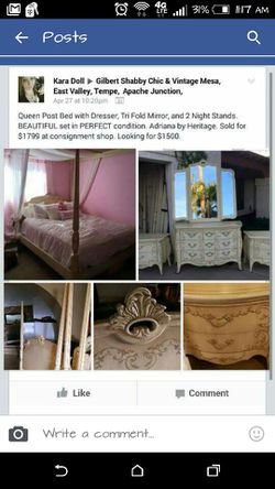 French Provincial Drexel Heritage Dresser, Mirror and 2 Nightstands