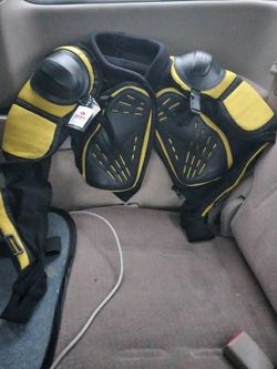 Dimex Mortorcycle Body Armor And Brand New Leg Gear Price Negotiable Or Trades Welcome
