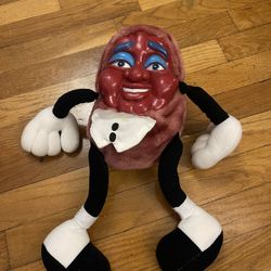 Vintage California Raisins Rubber Face Plush Stuffed Toy Retro 1980s VTG 80s
