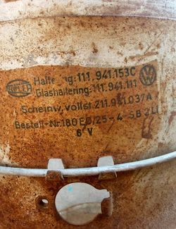 vw early bus/bug headlight bucket