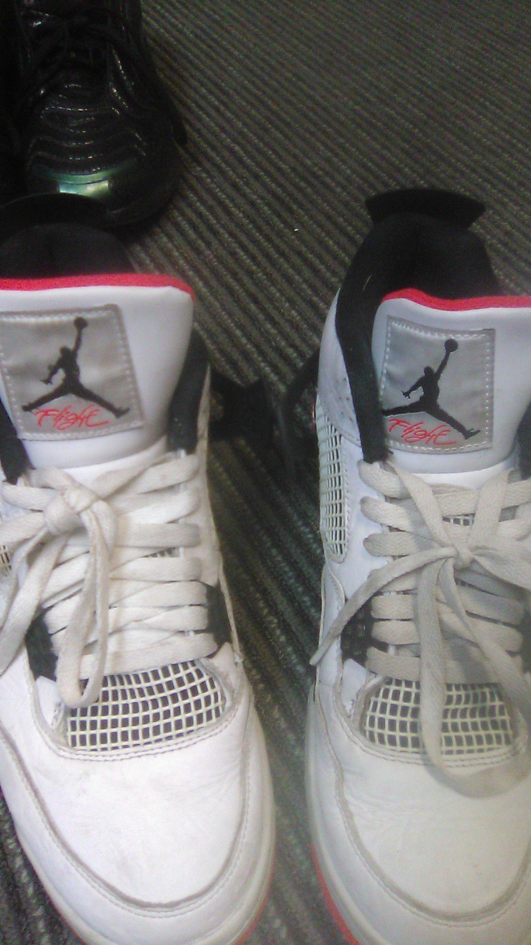 Nike 308497-116 Air Jordan 4 Retro Flight Nostalgia Men Shoes Size 11 (White)