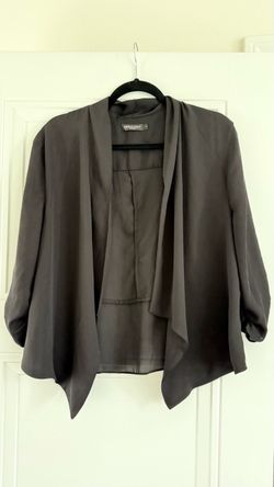 Urban Coco draped-front cardigan/blazer in Black
