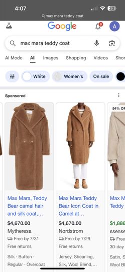 Max Mara Teddy Coat Size S