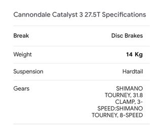 Cannondale Catalyst 3 Bicycle 2018 for Sale in Orlando FL OfferUp