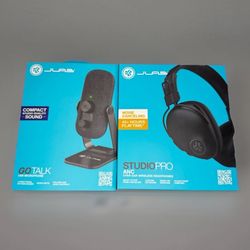 JLAB Studio Pro Headphones & GO Talk USB Mic Bundle By