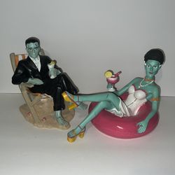 Summerween Frankenstein & Bride Statues