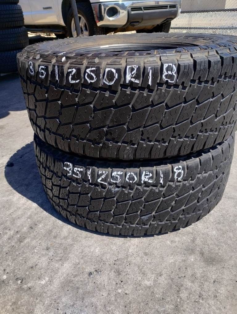 Used Tires 35x12.50R18 Nitto Ridge Grapper $90×2 Install Mount And Balance