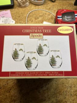 Spode Christmas Wine Glasses 