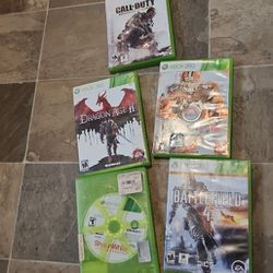 Bundle Five Xbox 360 Video Game All Work And All Have Case And Books