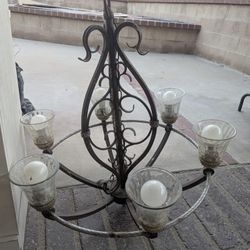 32" Inch High Rustic Outdoor Chandelier $80 