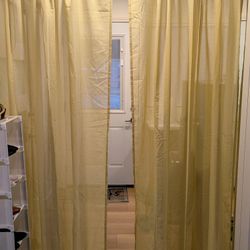 Curtains (Yellowish-green 2 Panels)