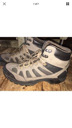 Rugged Outback Work Hiking mens size 9.5 Boots Shoes Brown industrial footwear