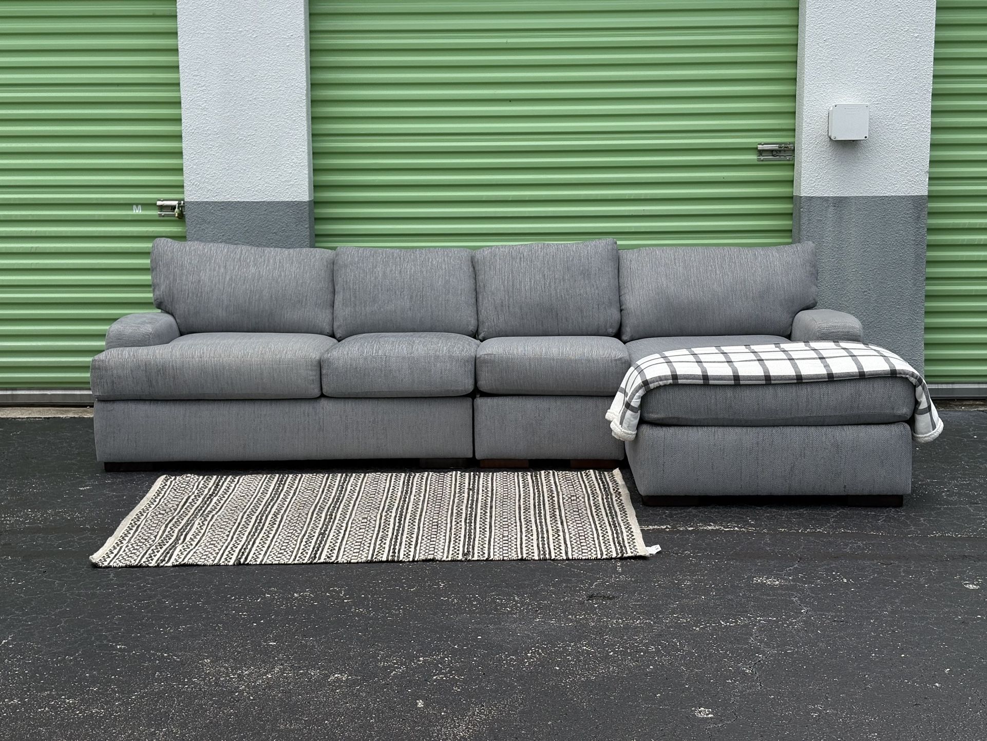 Kevin Charles Oversized Gray Sectional Sofa with Chaise – FREE Delivery