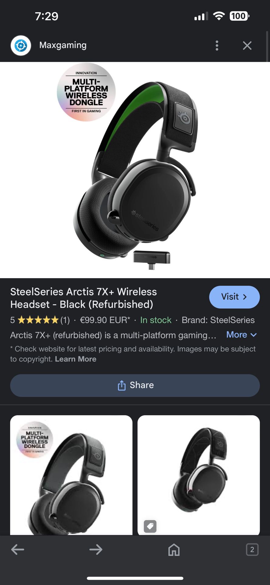 SteelSeries Arctis 7X+ Wireless Headset