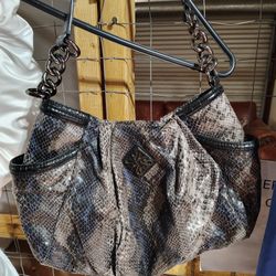 Vera Wang    Purple Snakeskin Purse 