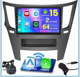 O 9" Android 15 Car Stereo For Subaru Legacy Outback 2010-2014