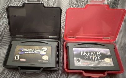 GBA Advance Wars 2 & Breath of Fire Cartridges