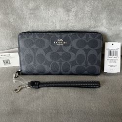 Coach Wallet C4452 Denim Leather/Midnight Navy