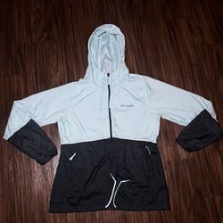 Columbia Windbreaker Navy & Light Blue Performance Small
