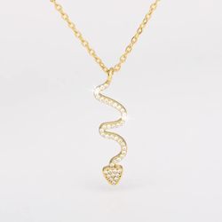 Stainless Sterl Snake Necklace