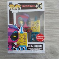 Artist Deadpool (GameStop Exclusive) #887 Black Light  Deadpool Funko Pop
