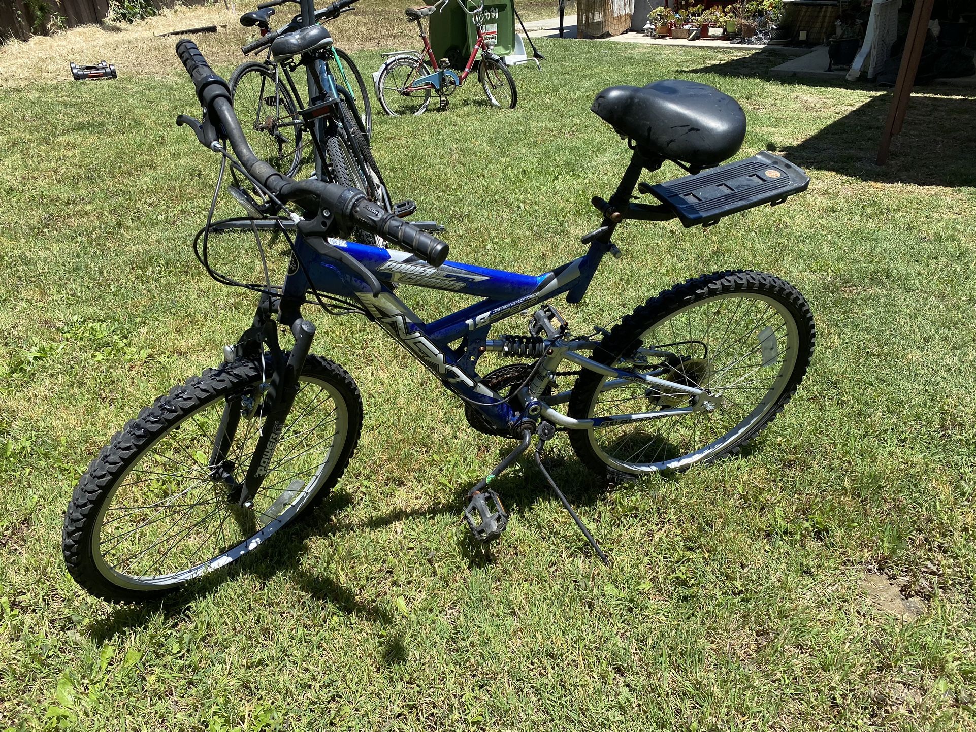 Next Blue Adult Bike Power Climber 18 Speed Full Suspension