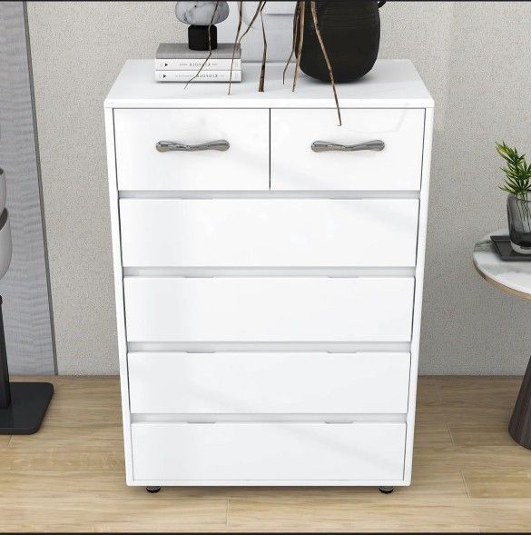 6 Drawer dresser - White