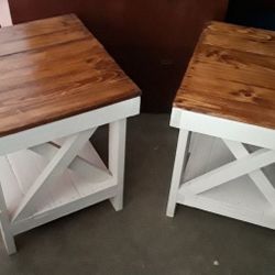 Rustic end tables