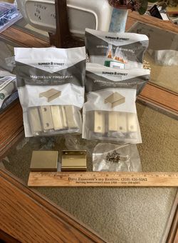 Cabinet Pulls -Satin Brass, 40 Pieces