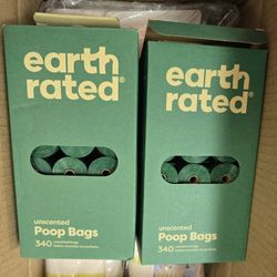 2 Earth Rated Dog Poop Bags, Guaranteed Leakproof and Extra Thick Waste Bag Single Refill Rolls