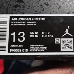 Air Jordan 4 Black Cat 2025 Size 13