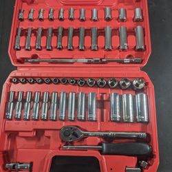 SEKETMAN 76-Piece 1/4" Drive Socket Set,1/4-Inch Drive Master Socket Set with Ratchets,Extensions with 1/4" Drive Bits Set,Universal Joint (5/32-Inch-