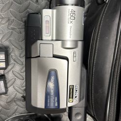 Sony Digital Eight Vintage Camera Great Shape Works Fine As Two Batteries Adapter, Etc.