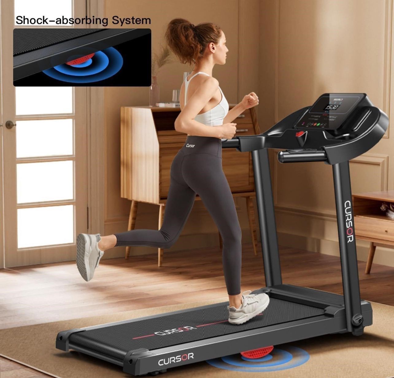 Cursor Fitness Home Folding Treadmill 