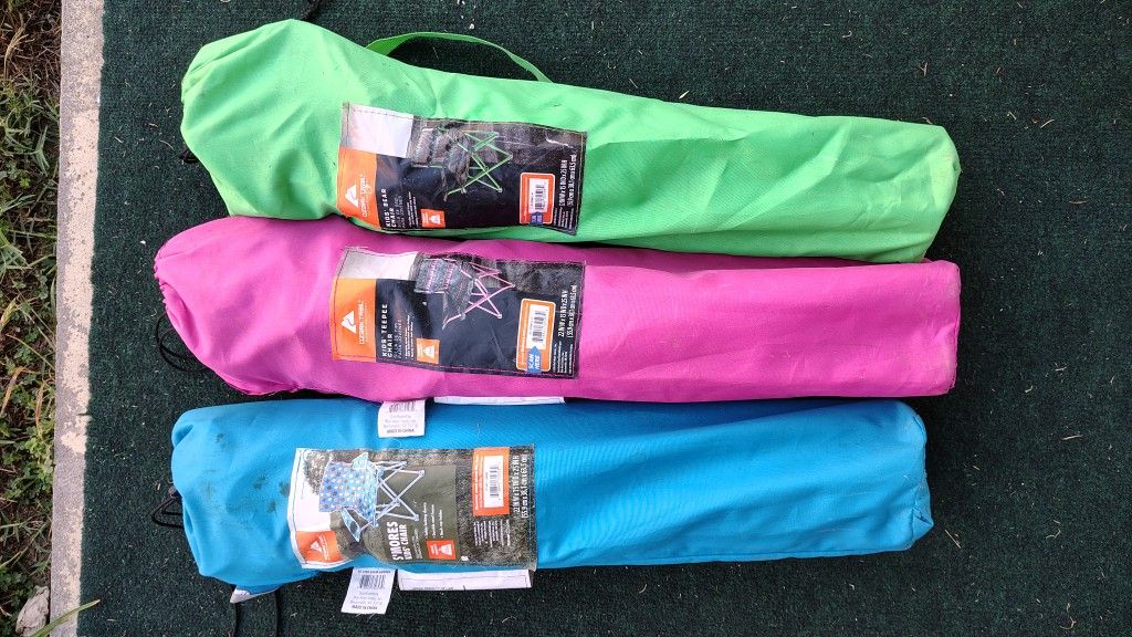 Kids Camping/Outdoor Folding Chairs $45 For All 3