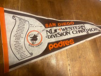 San Diego Padres NL Western Division Champions Pennant