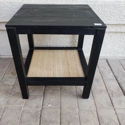 Canyon Lake Woven Shelf End Table Black - Threshold designed with Studio McGee
