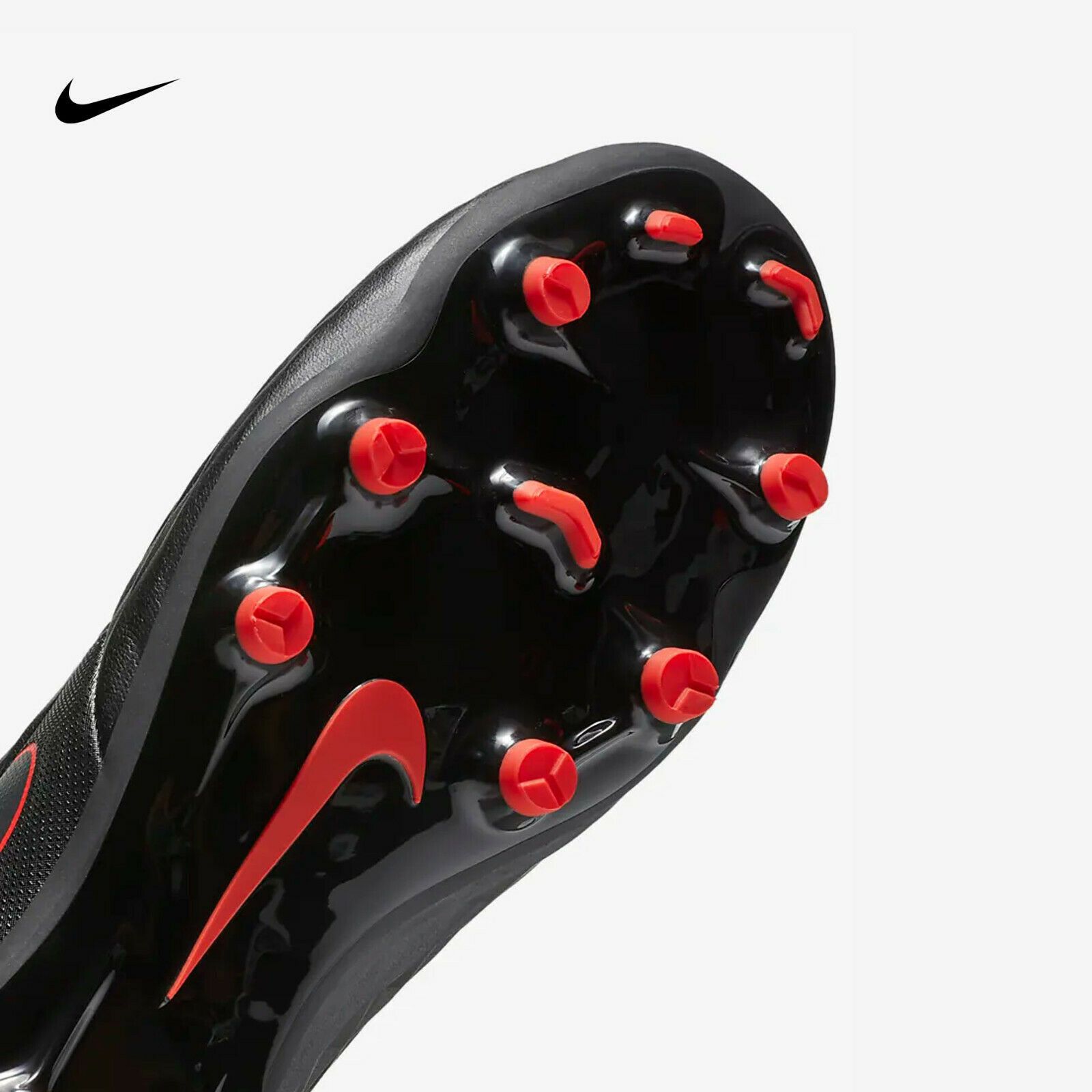 Nike Tiempo Legend Size 8.5 MG Black/Red Soccer Cleats