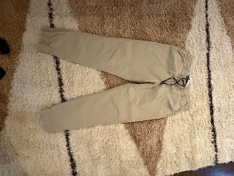Khaki Jogger Pants with Drawstring