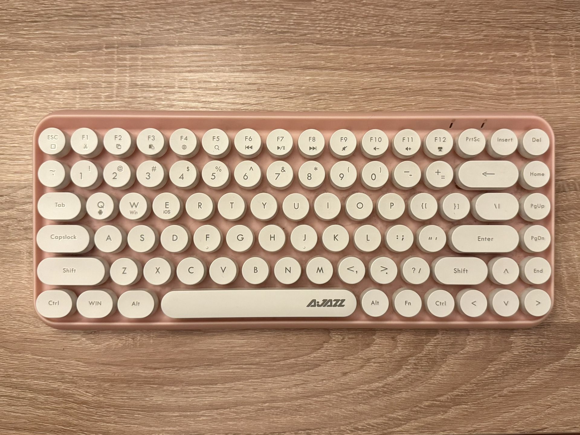 Ajazz 308i Pink Typewriter Keyboard
